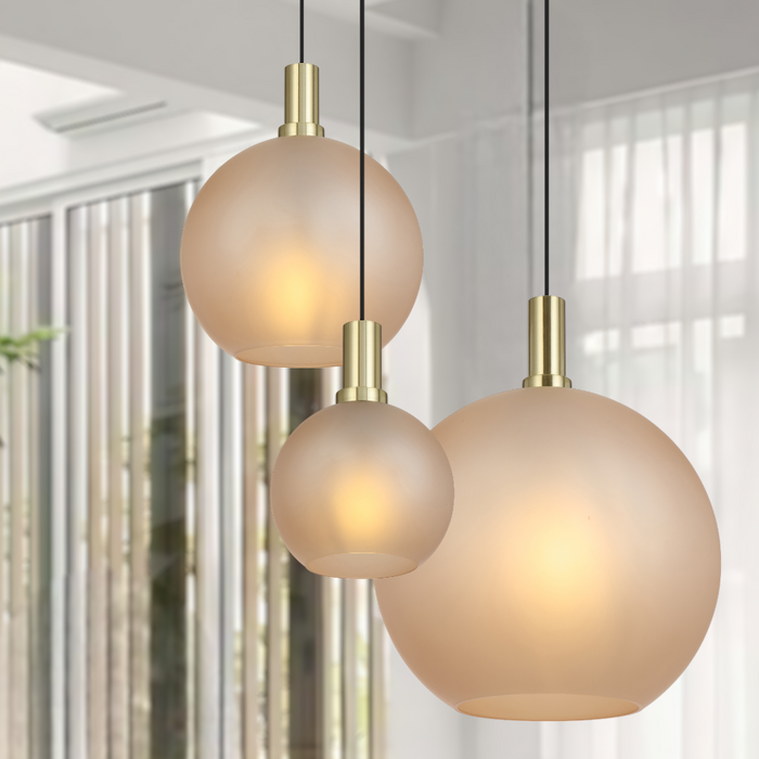 Telbix Patino 20cm Pendant Light Amber Lifestyle Image