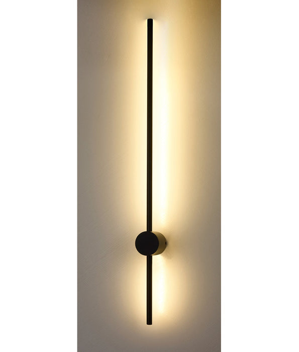 Saber Linear LED Dual CCT Wall Light Black