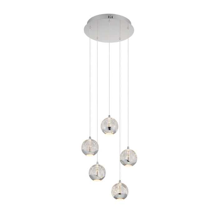 Telbix Segovia 5 Light Pendant Chrome