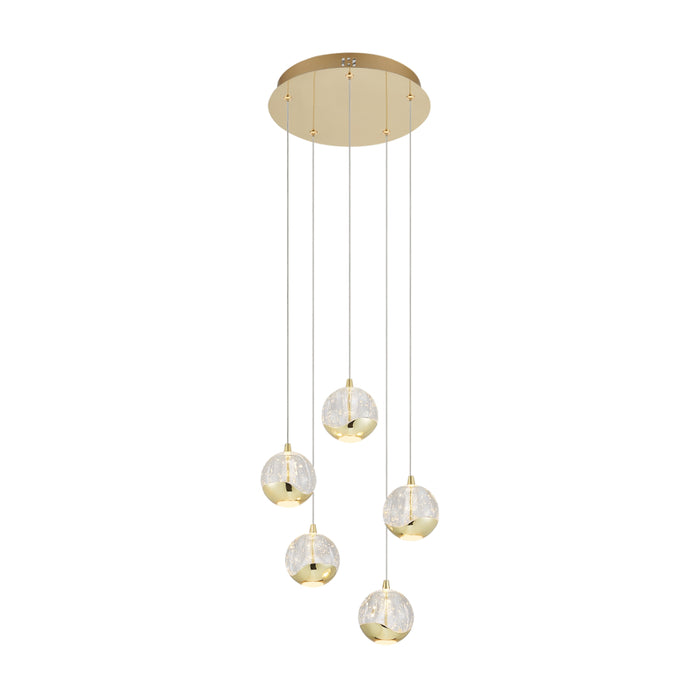 Telbix Segovia 5 Light Pendant Gold