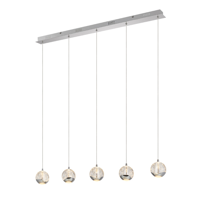 Telbix Segovia 5 Light Bar Pendant Chrome