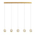 Telbix Segovia 5 Light Bar Pendant Gold