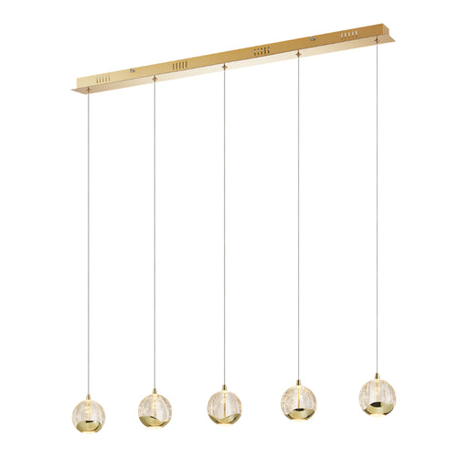 Telbix Segovia 5 Light Bar Pendant Gold