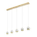 Telbix Segovia 5 Light Bar Pendant Gold