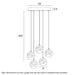 Telbix Segovia 5 Light Pendant Dimensions