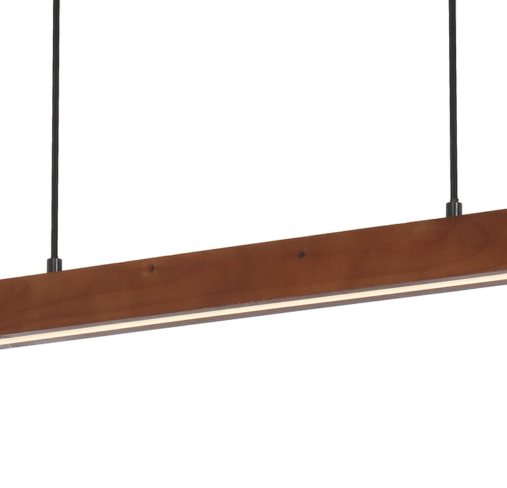 Telbix Truso Pendant Light 3CCT Walnut