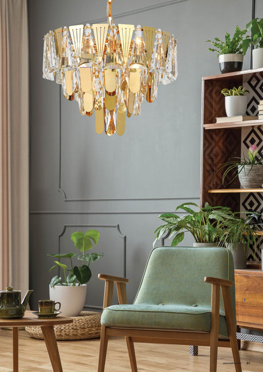 Telbix Valerie 40cm Pendant Light Gold Lifestyle Image