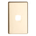 HPM Excel 1 gang switch cover plate polished brass