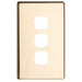 HPM Excel 3 Gang switch cover polished brass