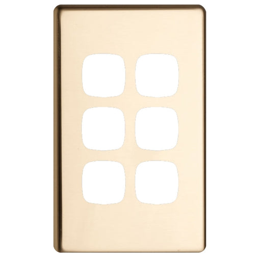 Excel Cover plate 6g switch polished brass