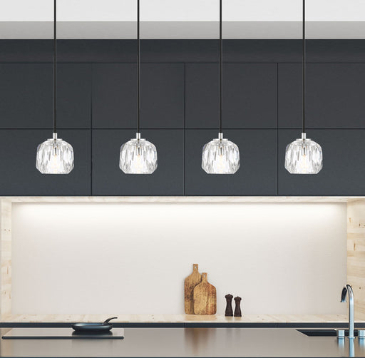 Telbix Zaha 4 Pendant Chrome Lifestyle Image