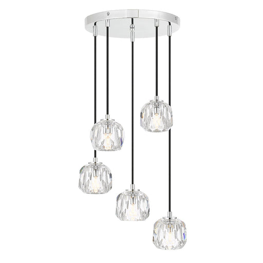 Telbix Zaha 5 Pendant Light Chrome