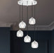 Telbix Zaha 5 Pendant Light Chrome Lifestyle Image