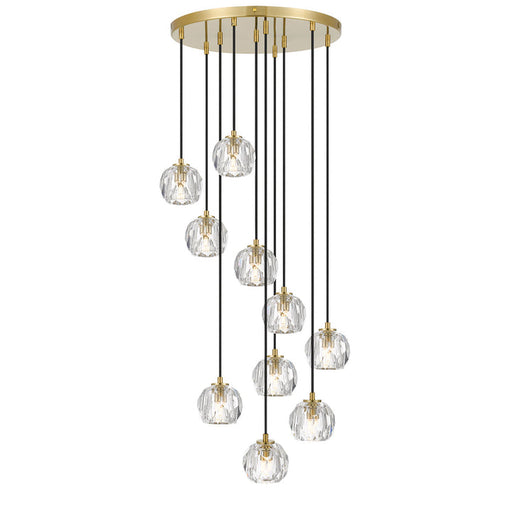 Telbix Zaha 10 Pendant Light Antique Gold