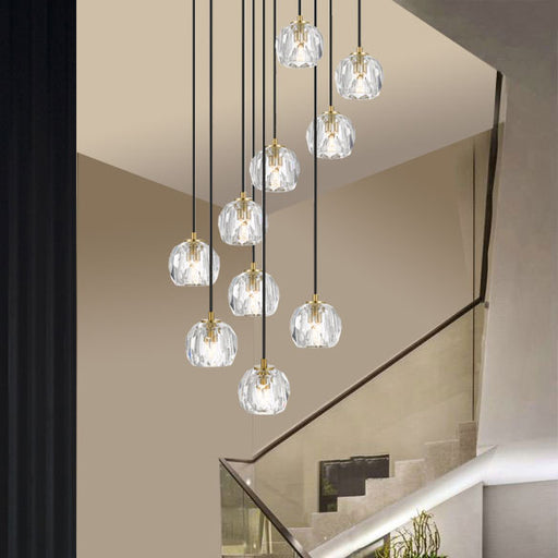 Telbix Zaha 10 Pendant Light Antique Gold Lifestyle Image