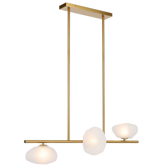 Telbix Zecca 3 Light Horizontal Pendant Antique Gold