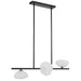 Telbix Zecca 3 Light Horizontal Pendant Black