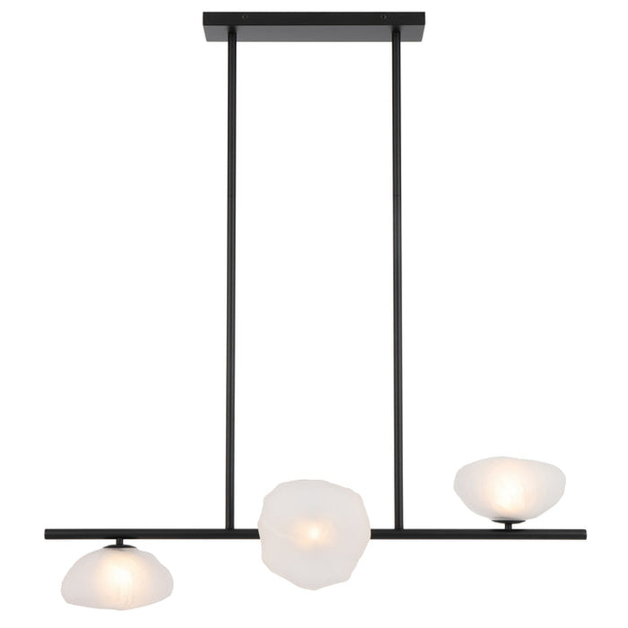 Telbix Zecca 3 Light Horizontal Pendant Black