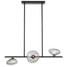 Telbix Zecca 3 Light Horizontal Pendant Black Smoke