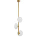 Telbix Zecca 3 Light Vertical Pendant Antique Gold