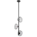 Telbix Zecca 3 Light Vertical Pendant Black Smoke