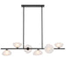 Telbix Zecca 6 Light Pendant Black