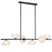 Telbix Zecca 6 Light Pendant Black