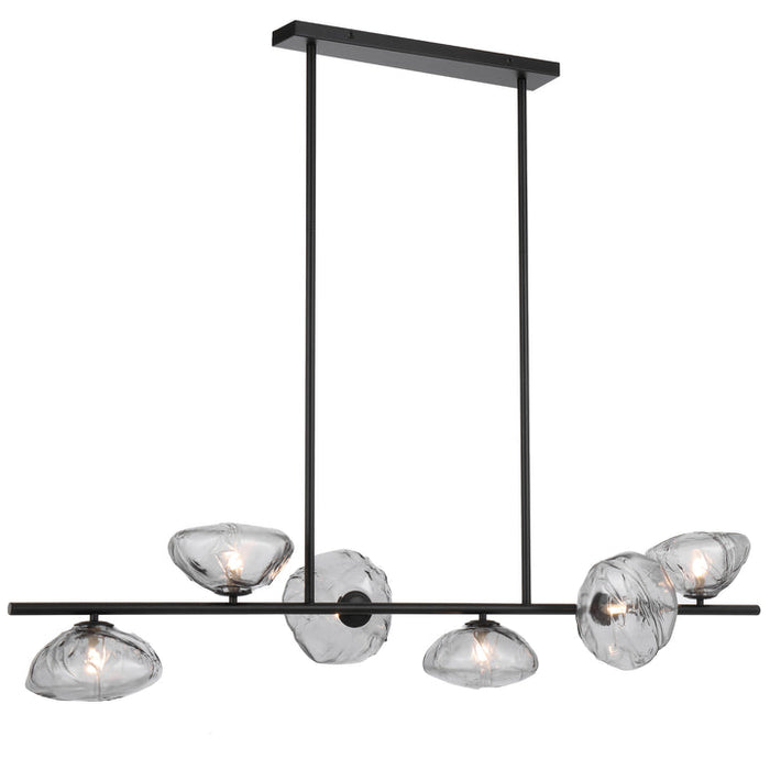 Telbix Zecca 6 Light Pendant Black Smoke