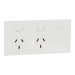 clipsal solis horizontal double powerpoint white ceramic  1025 WC