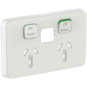 Clipsal Iconic Double Power Point Outlet - Skin Only