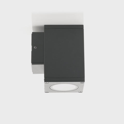 Quadru TRI Colour LED Fixed Down Wall Light Black Video