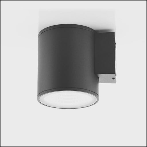 Porter TRI Colour LED Large Round Fixed Down Wall Light Aluminium Black Video