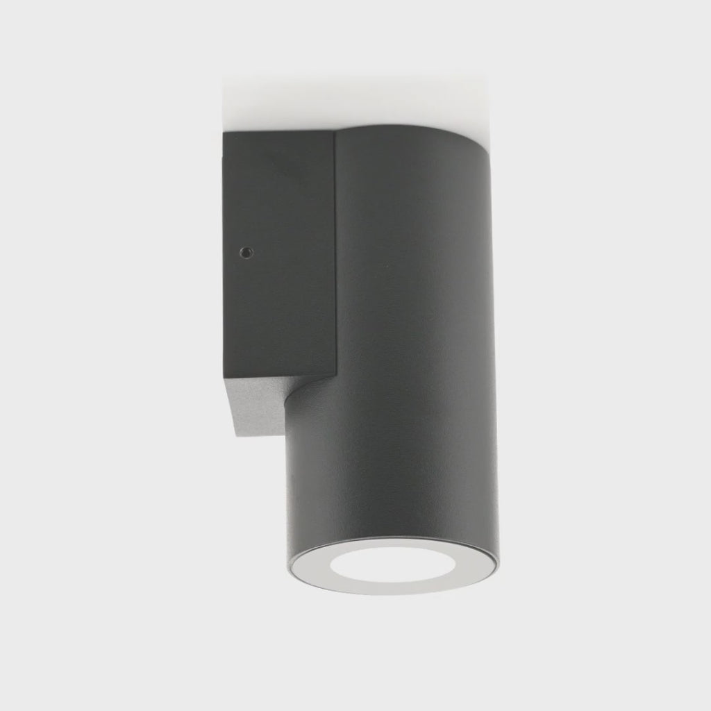 Aries Aluminium 5 Colour LED Fixed Down Wall Light Aluminium Black Video