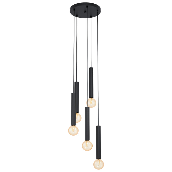 Cortenova - 5 Light Cylindrical Metal Pendant