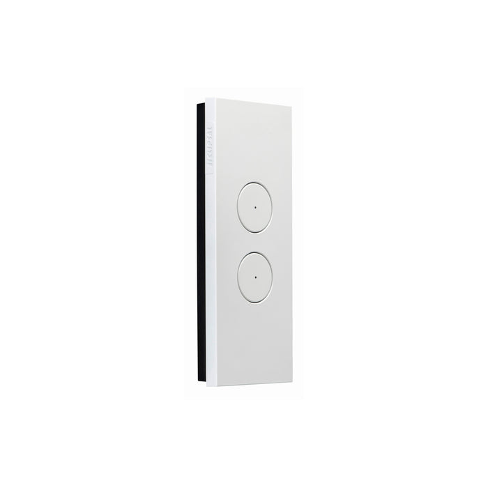 Clipsal Saturn Zen Switch 2 Gang Architrave Push Button LED 250v, White